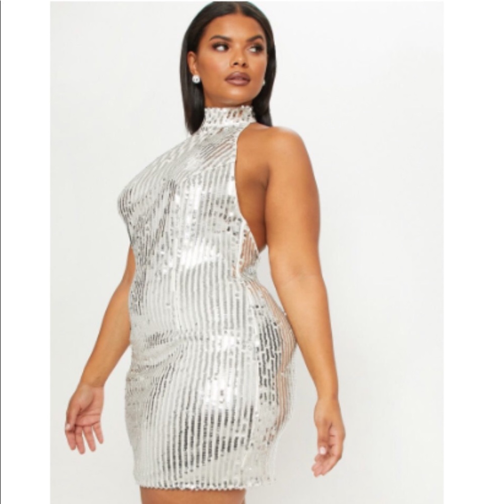 Silver Sequin Dress